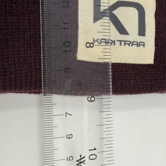 Kari Traa Rothe Beanie Women's‎ Wine Burgundy Acrylic Knit Beanie One Size - Picture 5 of 9